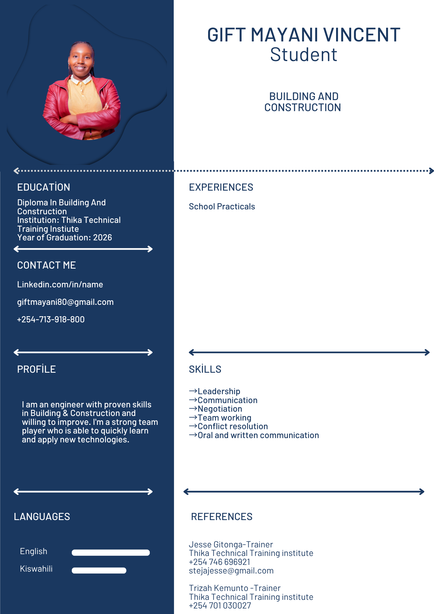 Building and Construction CV